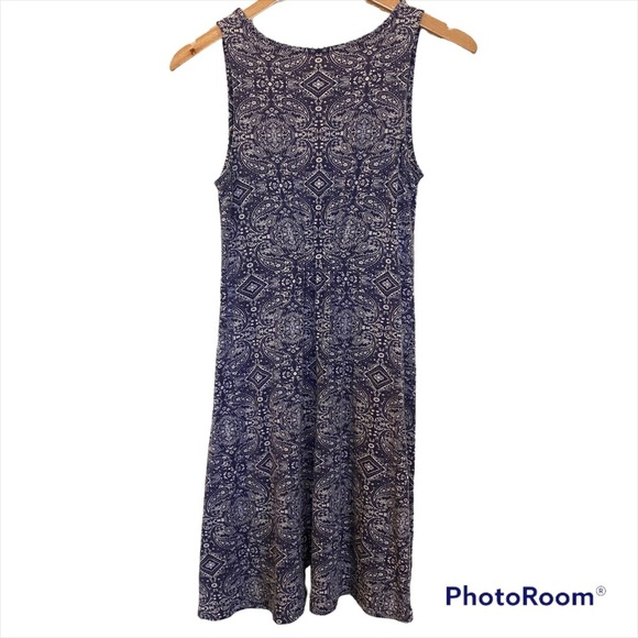 Garnet hill casual blue and white dress sleeveless xs - Picture 2 of 4